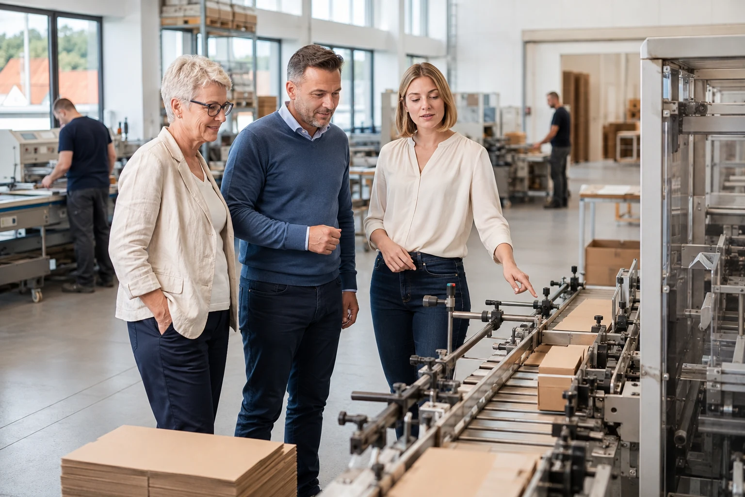 Unternehmerfamilie und Nachfolgerin in einem österreichischen Produktionsbetrieb